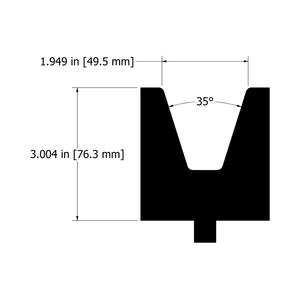 Titan - Acute 2 Inch 35° Die, 8 Inch