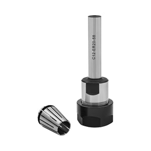 Close-up image of Langmuir Systems Straight Shank Tool Extension, showcasing its precision-engineered design for enhanced machining accuracy.